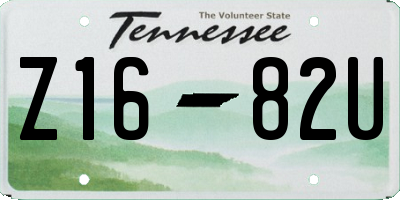 TN license plate Z1682U