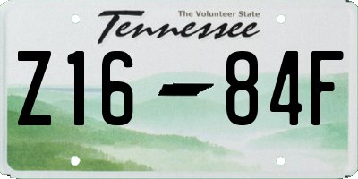 TN license plate Z1684F