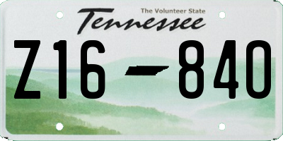 TN license plate Z1684O