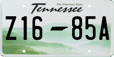 TN license plate Z1685A