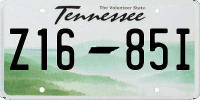 TN license plate Z1685I