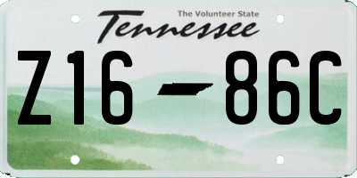 TN license plate Z1686C