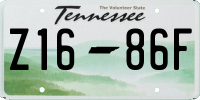 TN license plate Z1686F