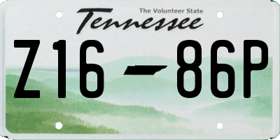 TN license plate Z1686P