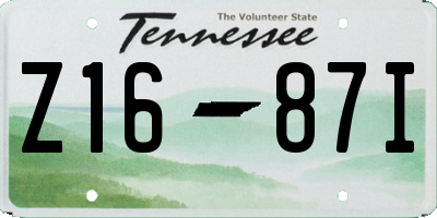 TN license plate Z1687I