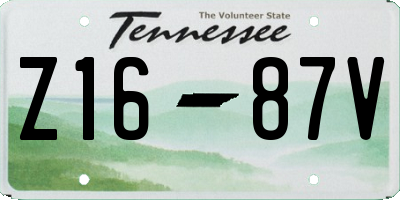 TN license plate Z1687V