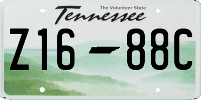 TN license plate Z1688C
