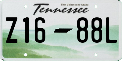 TN license plate Z1688L