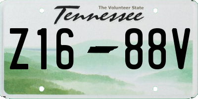 TN license plate Z1688V