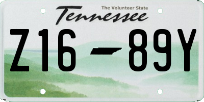 TN license plate Z1689Y