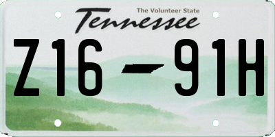 TN license plate Z1691H