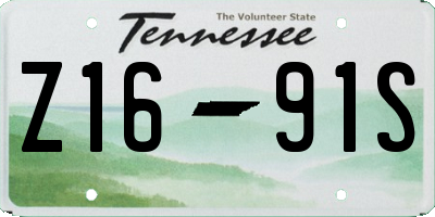 TN license plate Z1691S