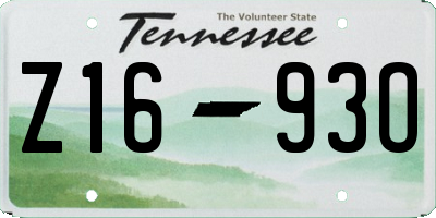 TN license plate Z1693O