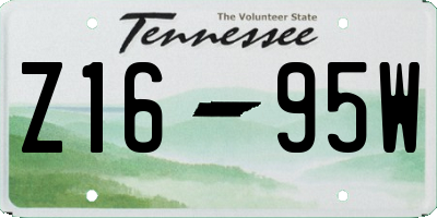 TN license plate Z1695W