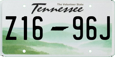 TN license plate Z1696J