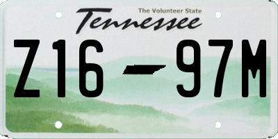 TN license plate Z1697M