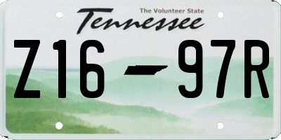 TN license plate Z1697R