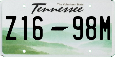 TN license plate Z1698M