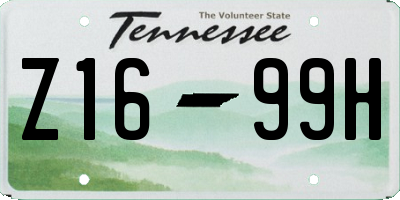TN license plate Z1699H