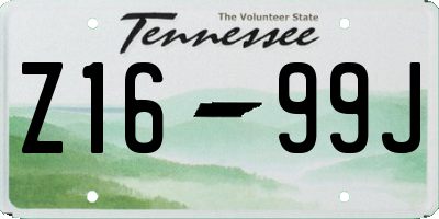 TN license plate Z1699J