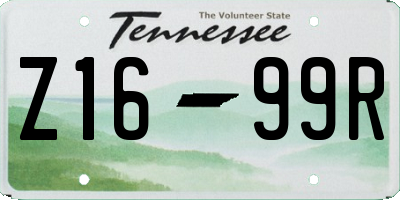 TN license plate Z1699R