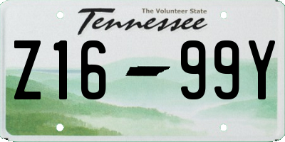 TN license plate Z1699Y