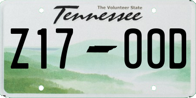 TN license plate Z1700D