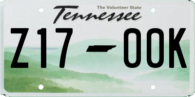 TN license plate Z1700K