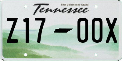 TN license plate Z1700X