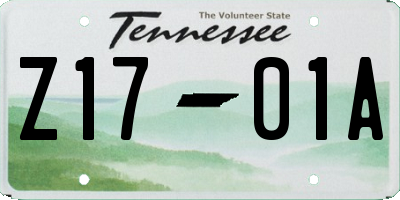 TN license plate Z1701A