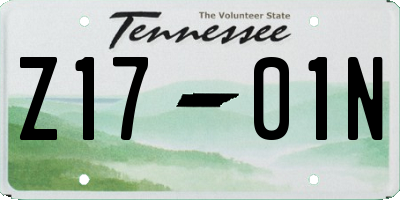 TN license plate Z1701N