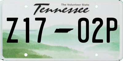 TN license plate Z1702P