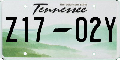 TN license plate Z1702Y