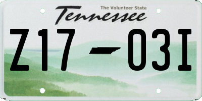 TN license plate Z1703I