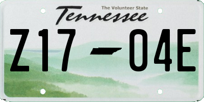 TN license plate Z1704E