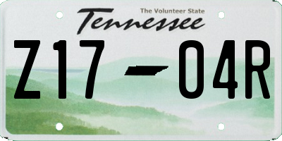 TN license plate Z1704R