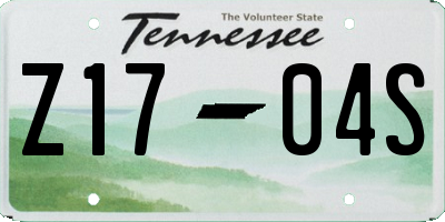 TN license plate Z1704S