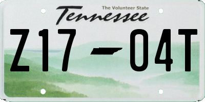 TN license plate Z1704T