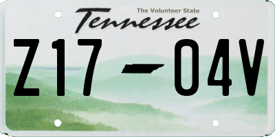 TN license plate Z1704V