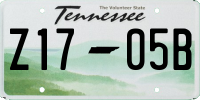 TN license plate Z1705B