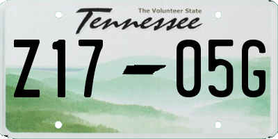 TN license plate Z1705G