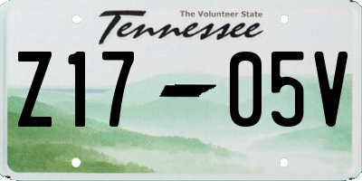 TN license plate Z1705V