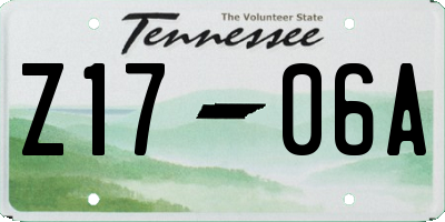 TN license plate Z1706A