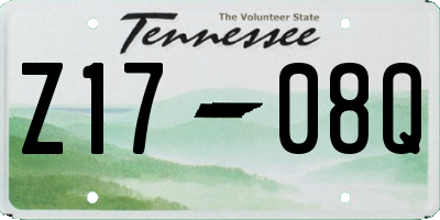 TN license plate Z1708Q