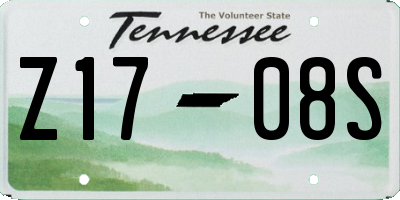 TN license plate Z1708S