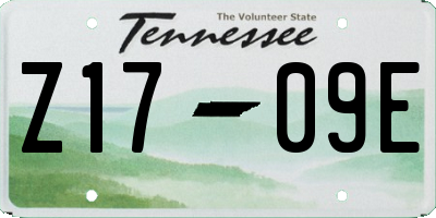 TN license plate Z1709E