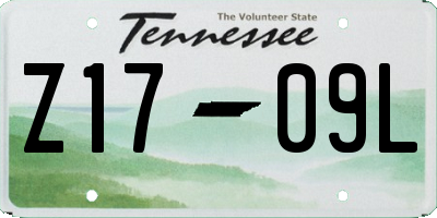 TN license plate Z1709L