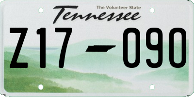 TN license plate Z1709O