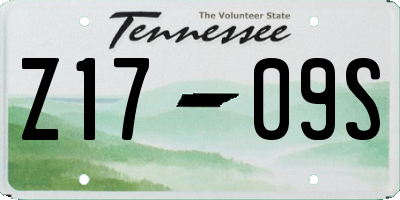 TN license plate Z1709S