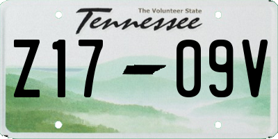 TN license plate Z1709V